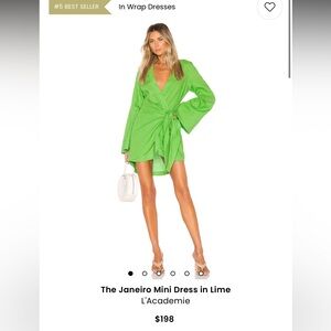 L’Academie Janeiro Mini Dress in Lime